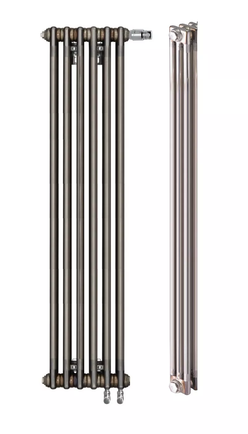 Фото радиатора 3180 с нижней подводкой цвет прозрачный лак