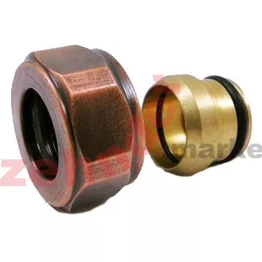 Резьбовое соединение Schlosser для медных труб, античная медь GW 22x1.5 x 15MM (602500002.11)