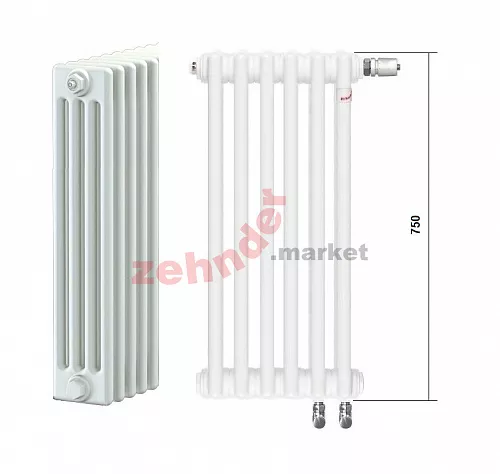 Радиатор Zehnder Charleston Completto CH 4075/14 V001 ½ RAL 9016