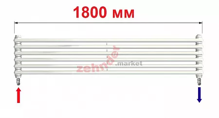 Радиатор Zehnder Charleston Turned T2180/6 N3580 RAL 9016