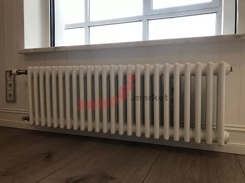 Радиатор Zehnder Charleston 3037/08 1270 3/4 RAL 9016 боковое подключение