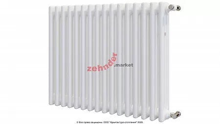 Радиатор Zehnder Charleston CH 3050/16 1270 1/2 RAL 9016 боковое подключение (с кронштейнами CVD1+BH)