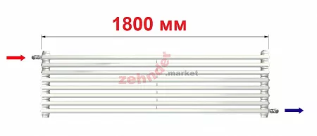 Радиатор Zehnder Charleston Turned T3180/8 N1680 RAL 9016