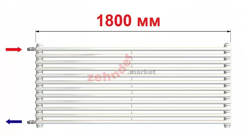 Радиатор Zehnder Charleston Turned T3180/12 N1280 RAL 9016