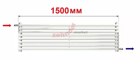 Радиатор Zehnder Charleston Turned T3150/8 N1680 RAL 9016
