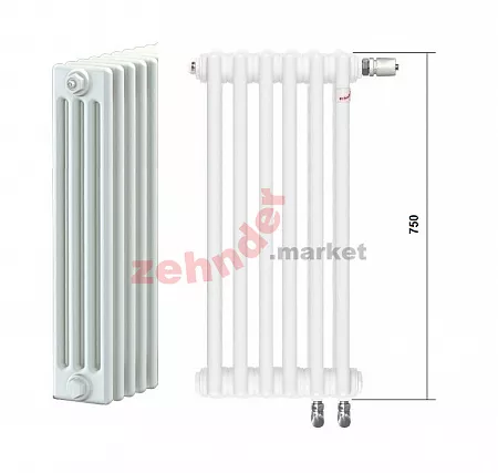 Радиатор Zehnder Charleston Completto CH 4075/04 V001 ½ RAL 9016
