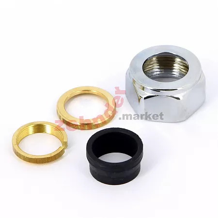 Соединитель обжимной Carlo Poletti 16 х М24 х 19 для медных труб цвет хром (A33110B)