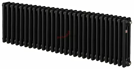 Радиатор Zehnder Charleston 3057/28 1270 3/4 RAL 9217 matt Чёрный боковое подключение