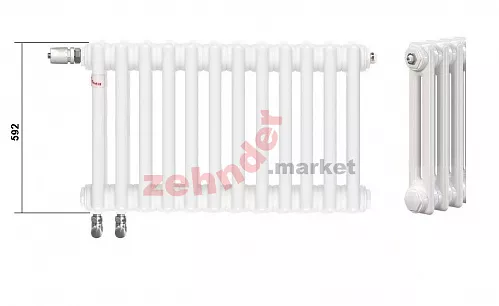 Радиатор Zehnder Charleston Completto CH 2060/20 V001 ½  RAL 9016