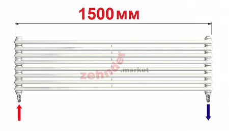 Радиатор Zehnder Charleston Turned T3150/8 N3580 RAL 9016