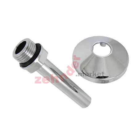 Соединительная трубка с розеткой Schlosser, 15*1-G1/2,длина 110 мм,розетка d-50мм, Хром (603000067)