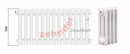 Радиатор Zehnder Charleston CH 3037/05 1270 ¾ RAL 9016