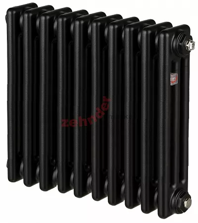 Радиатор Zehnder Charleston 3057/10 1270 3/4 RAL 9217 matt Чёрный боковое подключение