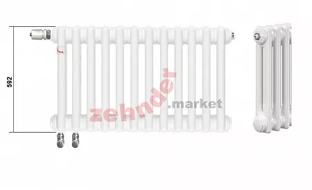 Радиатор Zehnder Charleston Completto CH 2060/64 V001 ½  RAL 9016