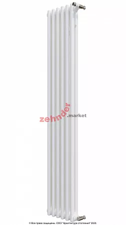Вертикальный радиатор Zehnder Charleston 2180/06 1270 3/4 RAL 9016 боковое подключение