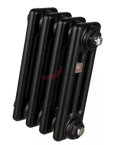 Радиатор Zehnder Charleston 3057/14 1270 3/4 RAL 9217 matt Чёрный боковое подключение