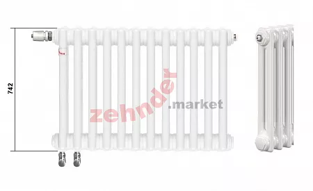 Радиатор Zehnder Charleston Completto CH 2075/64 V001 ½  RAL 9016