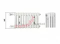 Радиатор Zehnder Charleston CH 3019/17 1270 ¾ RAL 9016