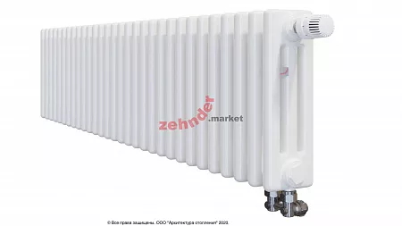 Радиатор Zehnder Charleston Completto 3030/30 V001 1/2 RAL 9016 нижнее подключение (с кронштейнами CVD1+BH)