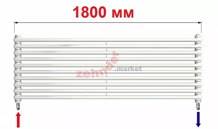 Радиатор Zehnder Charleston Turned T2180/10 N3580 RAL 9016