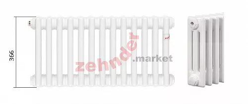 Радиатор Zehnder Charleston CH 3037/35 1270 ¾ RAL 9016