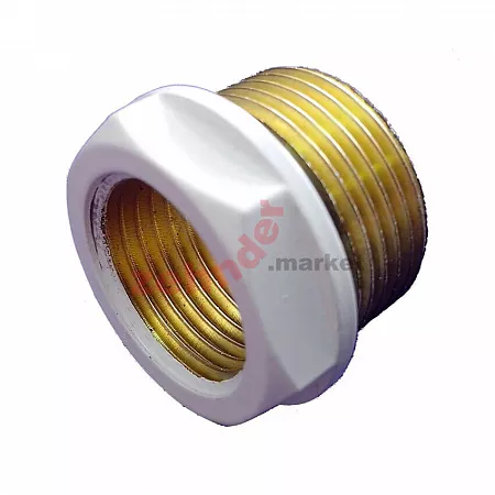 Переходник 3/4 нр на 1/2 вр Белый, с уплотнителем	(603000071)