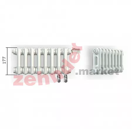 Радиатор Zehnder Charleston Completto CH 2019/03 V001 ½ RAL 9016