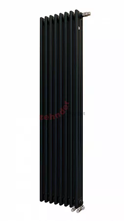 Вертикальный радиатор Zehnder Charleston Completto 3180/08 V001 1/2 RAL 9217 matt Чёрный нижнее подключение