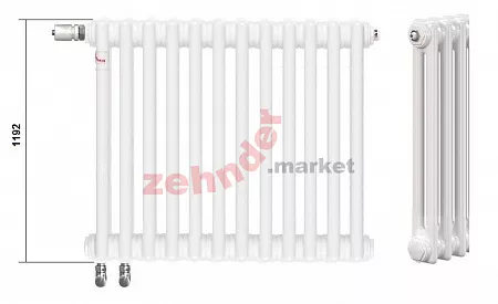 Радиатор Zehnder Charleston Completto CH 2120/07 V001 ½  RAL 9016