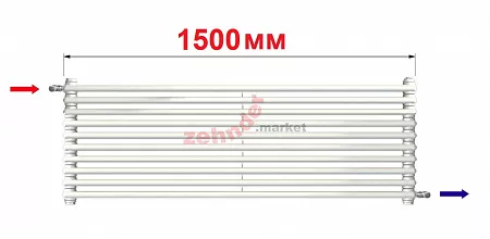Радиатор Zehnder Charleston Turned T3150/10 N1680 RAL 9016