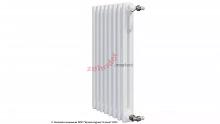 Радиатор Zehnder Charleston 2050/08 1270 1/2 RAL 9016 боковое подключение (с кронштейнами CVD1+BH)