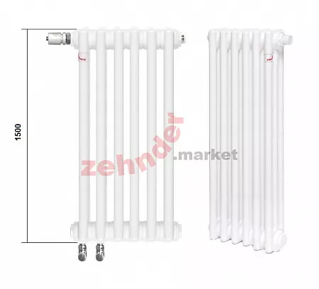 Радиатор Zehnder Charleston Completto 3150/08 V001 1/2 RAL 9016 нижнее подключение