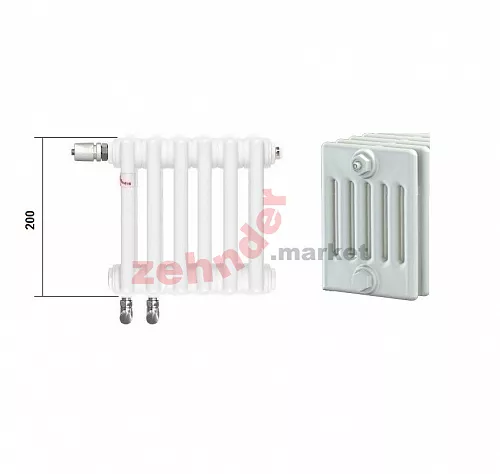 Радиатор Zehnder Charleston Completto CH 6019/03 V001 ½ RAL 9016