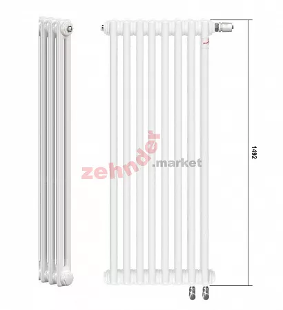 Радиатор Zehnder Charleston Completto CH 2150/64 V001 ½  RAL 9016