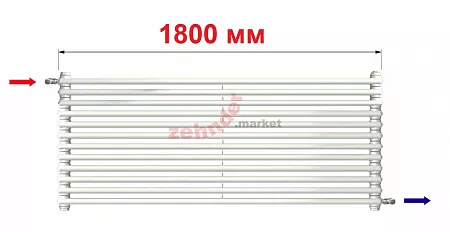 Радиатор Zehnder Charleston Turned T2180/12 N1680 RAL 9016