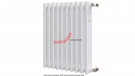 Радиатор Zehnder Charleston CH 3050/10 1270 1/2 RAL 9016 боковое подключение (с кронштейнами CVD1+BH)