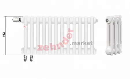 Радиатор Zehnder Charleston Completto CH 2055/08 V001 ½  RAL 9016