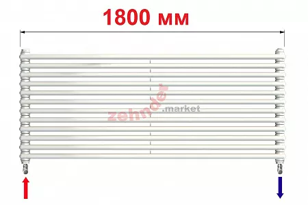 Радиатор Zehnder Charleston Turned T2180/12 N3580 RAL 9016