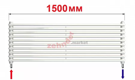 Радиатор Zehnder Charleston Turned T2150/10 N3580 RAL 9016