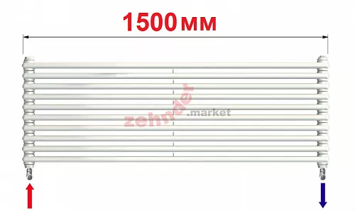 Радиатор Zehnder Charleston Turned T2150/10 N3580 RAL 9016