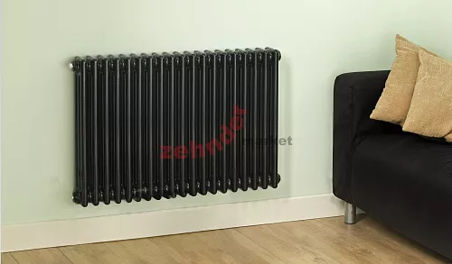 Радиатор Zehnder Charleston 3057/14 1270 3/4 RAL 9217 matt Чёрный боковое подключение