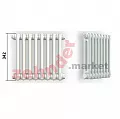 Радиатор Zehnder Charleston CH 2035/08 1270 ¾ RAL 9016