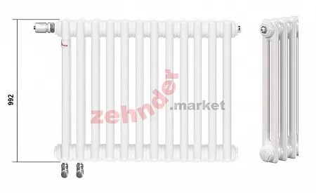 Радиатор Zehnder Charleston Completto CH 2100/64 V001 ½  RAL 9016