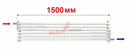Радиатор Zehnder Charleston Turned T3150/6 N1680 RAL 9016