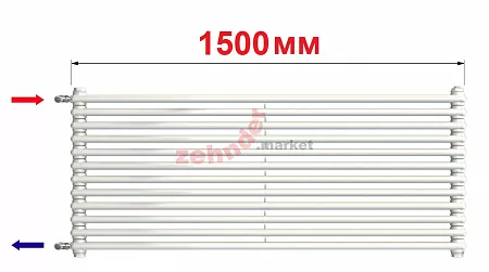 Радиатор Zehnder Charleston Turned T2150/12 N1280 RAL 9016