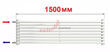 Радиатор Zehnder Charleston Turned T2150/8 N1280 RAL 9016