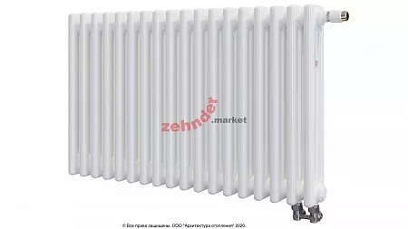 Радиатор Zehnder Charleston Completto 3050/18 V001 1/2 RAL 9016 нижнее подключение (с кронштейнами CVD1+BH)