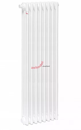 Вертикальный радиатор Zehnder Charleston Completto 3180/08 V001 1/2 RAL 9016 нижнее подключение (с кронштейнами CVD1+BH)