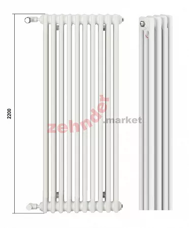 Радиатор Zehnder Charleston CH 3220/04 1270 ¾ RAL 9016