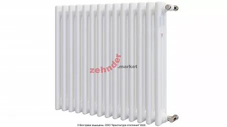 Радиатор Zehnder Charleston CH 3050/14 1270 1/2 RAL 9016 боковое подключение (с кронштейнами CVD1+BH)